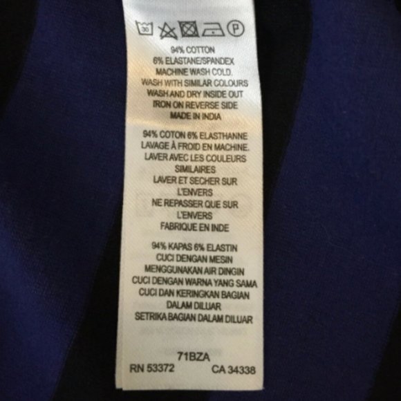 French Connection Stretch Stripe 3/4 Sleeve Dress - Picture 8 of 10